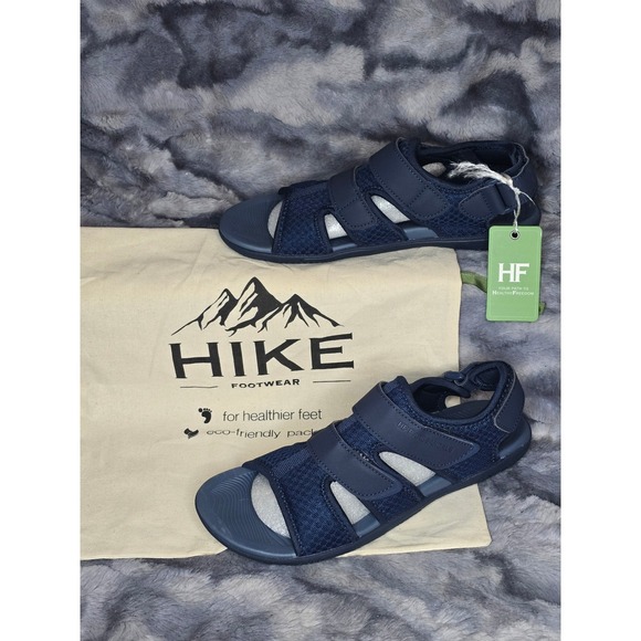 NWT Hike Footwear Baresandals IV Blue Hook and Loop Strap Unisex EU 44 mens 11‎